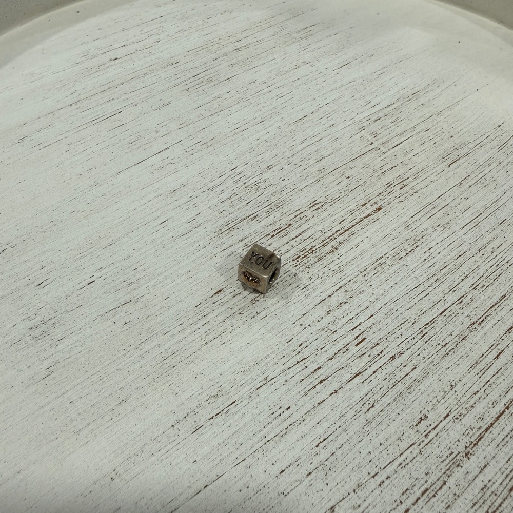 Pandora 925 Sterling Silver 14K I Love You Box Cube Charm - Picture 3 of 4